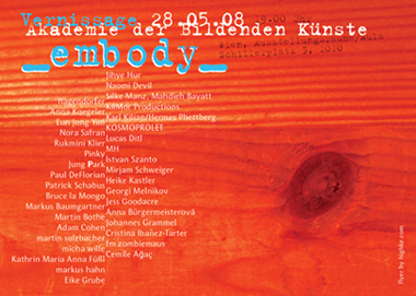 flyer for exhibition by heike kastler