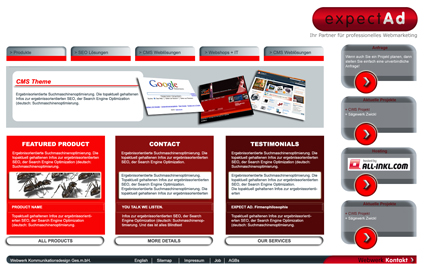 expectAd / layout for webpage II (3) - design for webpages by heike kastler