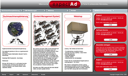 expectAd / layout for webpage II (1) - design for webpages by heike kastler