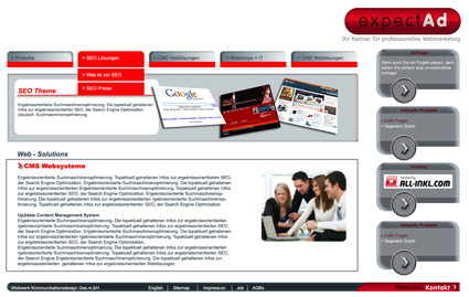 expectAd / layout for webpage II (2) - design for webpages by heike kastler