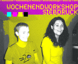 flyer for silk sreen workshop by heike kastler